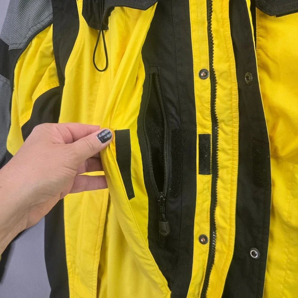 The North Face Ski Jacket Extreme Gear XL Yellow Black Vintage Hooded Coat Mens